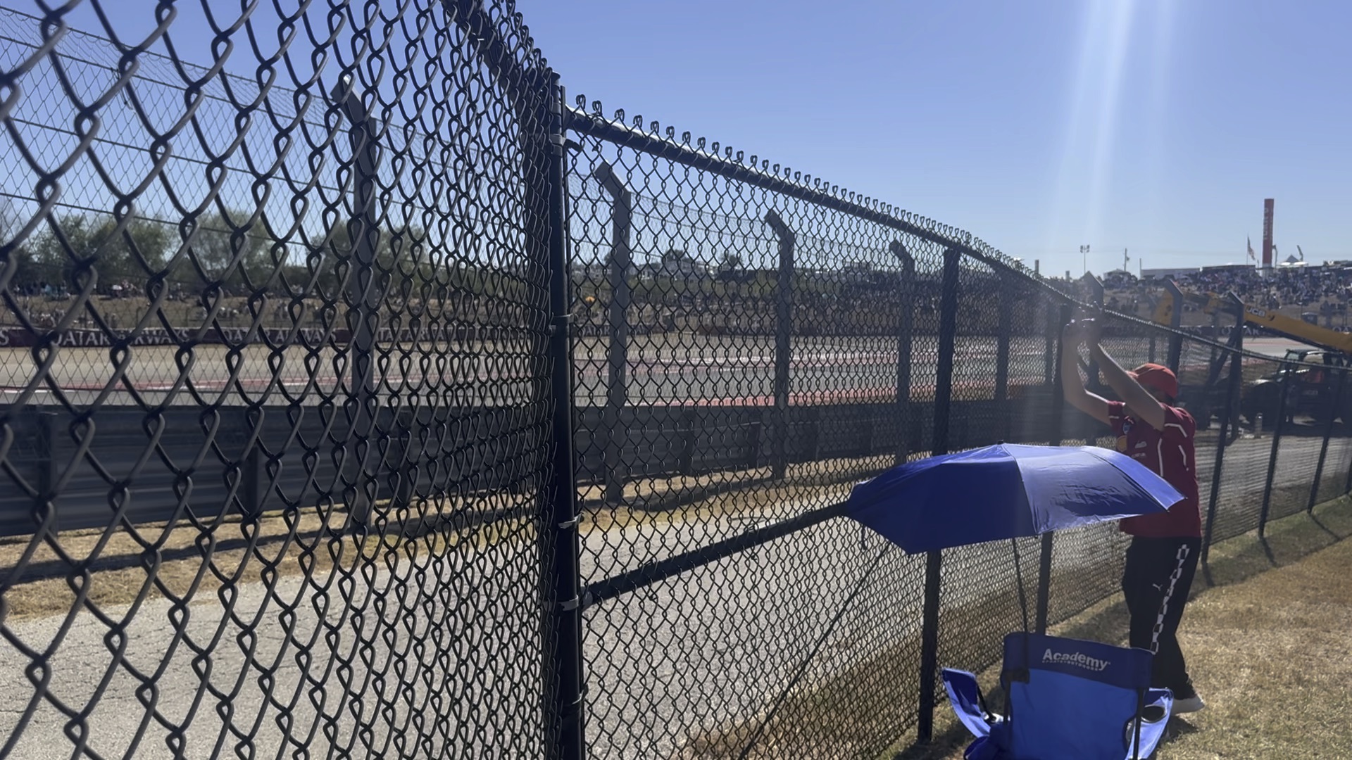 Chain link temporary fence panels on a construction site in Corpus Christi